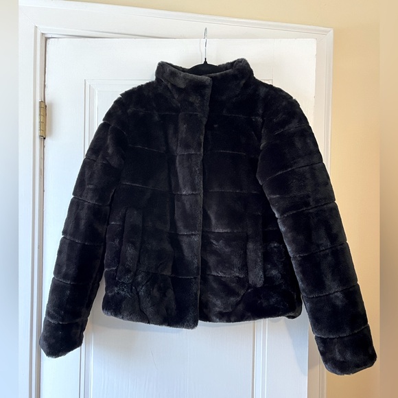maurices black faux fur coat XS - Picture 1 of 5